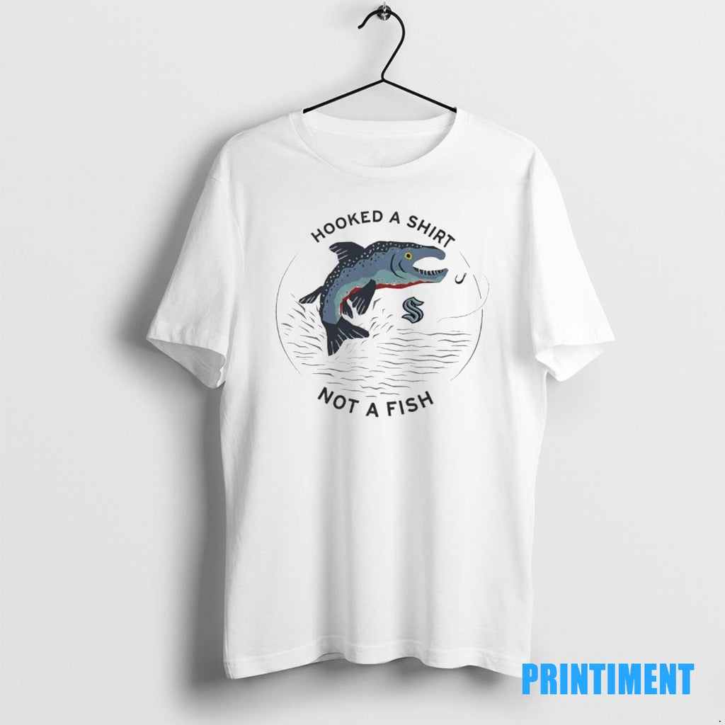 Official Hooked A Not A Fish Graphic Fishing Tee Sweater
