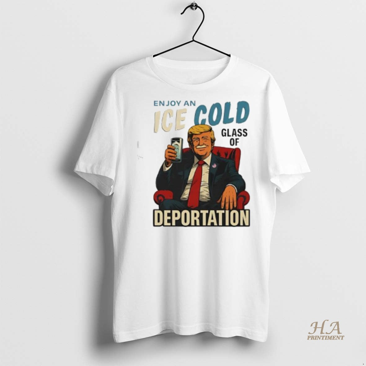 Official Ice Cold Glass Of Deportation Trump Milk Mustache Shrit Shirt