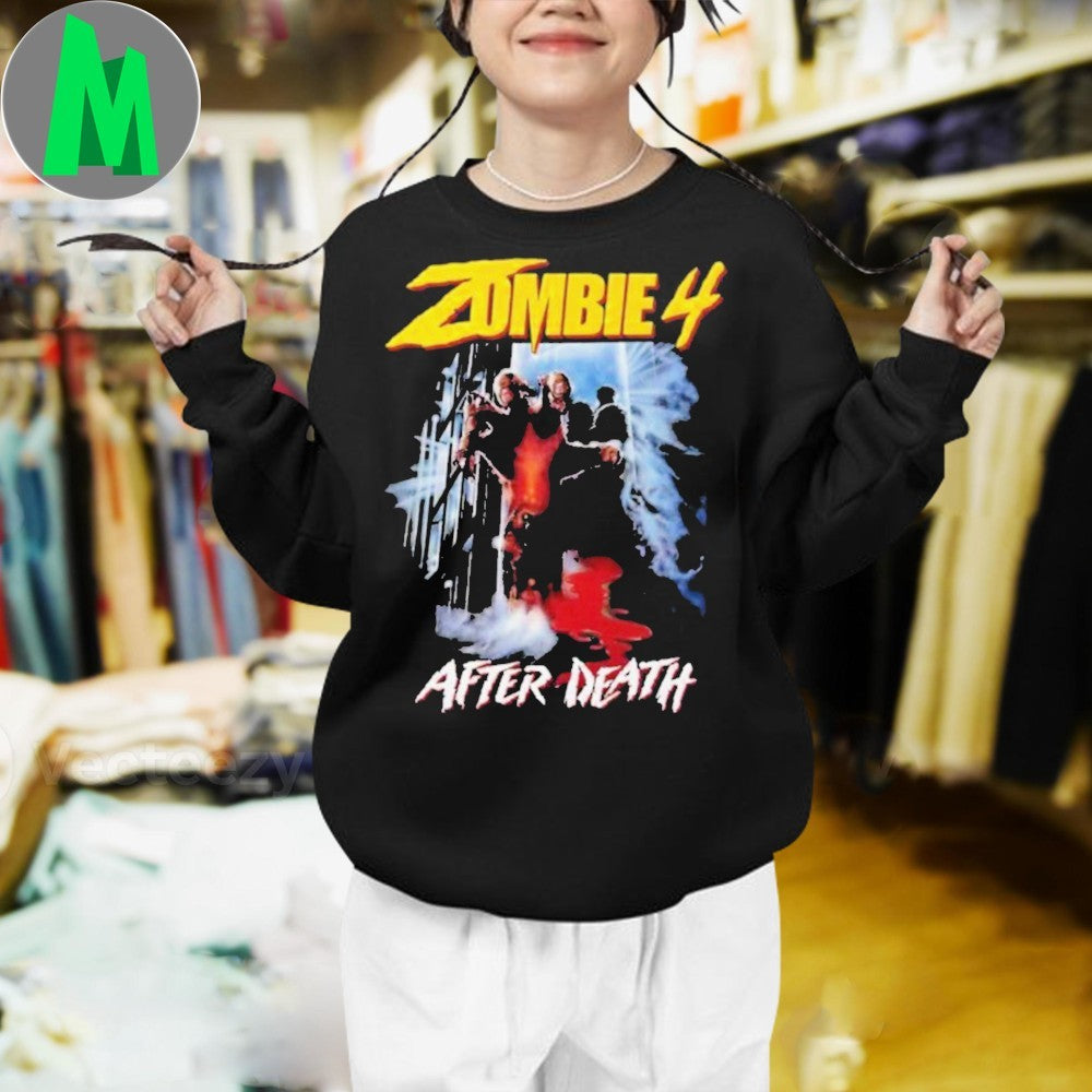Iron Fortress Records Zombie 4 After Death Horror Movie Shirt