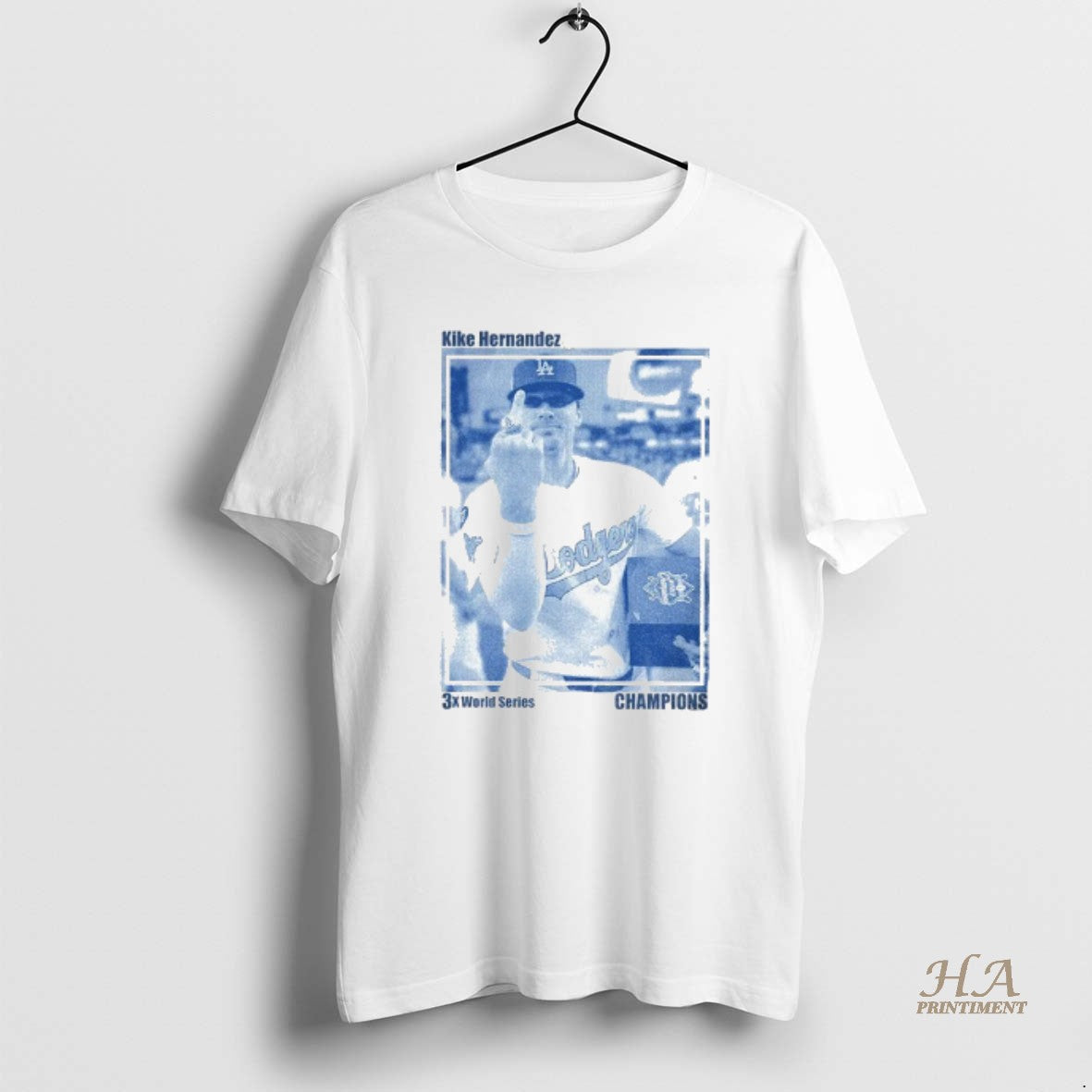 Official Kike Hernandez Funny Middle Finger Vintage 3x World Series Champions
