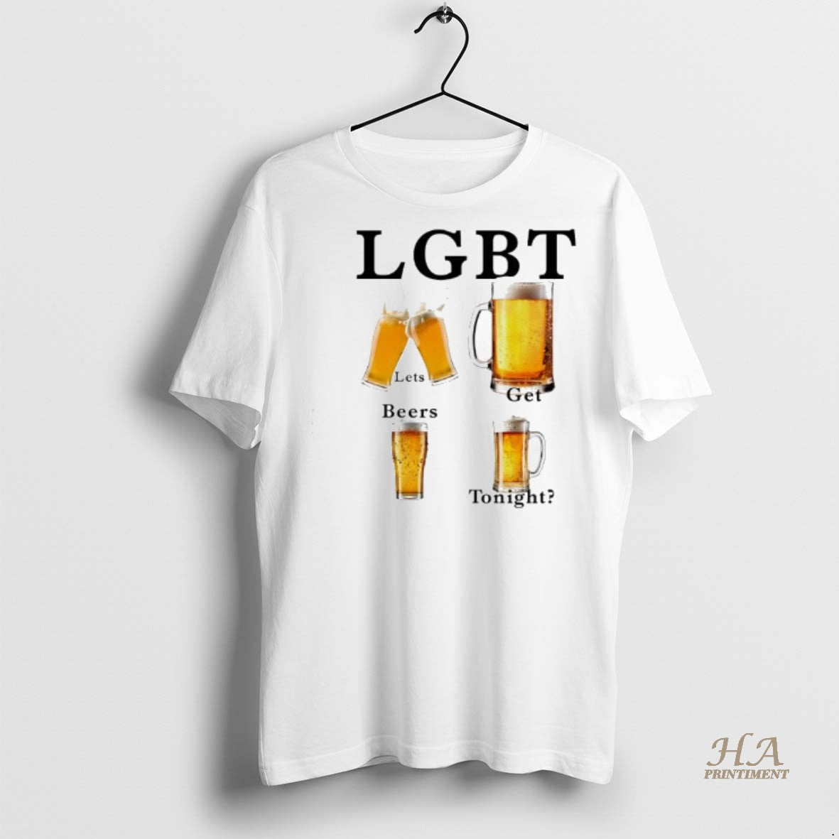 Official Lgbt Spells Lets Get Beers Tonight Shirt