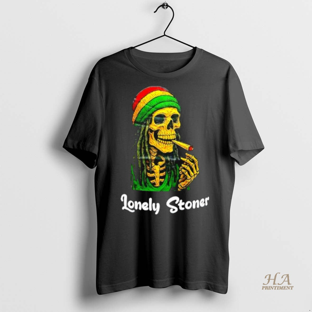 Official Lonely Stoner Dreadlocked Skull Shirt