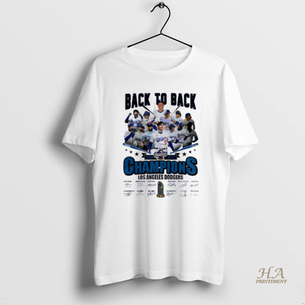 Official Los Angeles Dodgers 2025 World Series Back To Back Champions Signatures