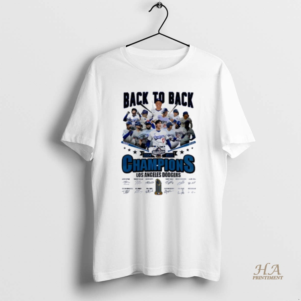 Official Los Angeles Dodgers 2025 World Series Back To Back Champions Signatures