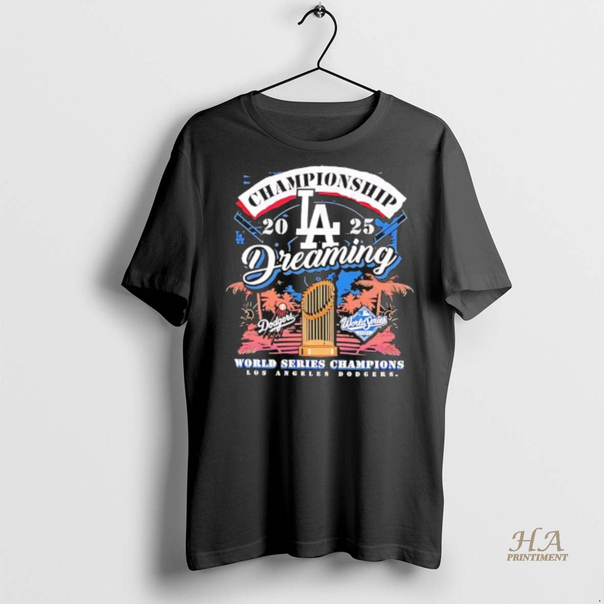 Official Los Angeles Dodgers 2025 Champions Dreaming World Series Black Shirt