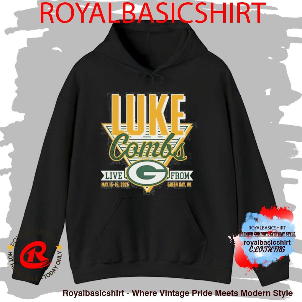Luke Combs Event Tee Green Bay Wisconsin On May 15 16 2026 Green Shirt