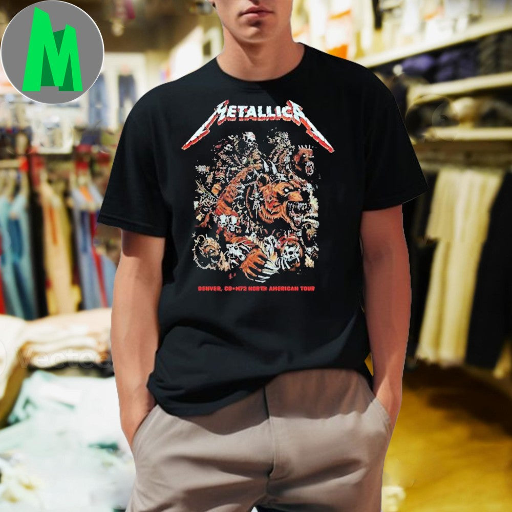 Metallica M72 Denver 2025 Night 1 Venue Tee In Denver Colorado At Empower Field at Mile High On June 27 2025 Shirt
