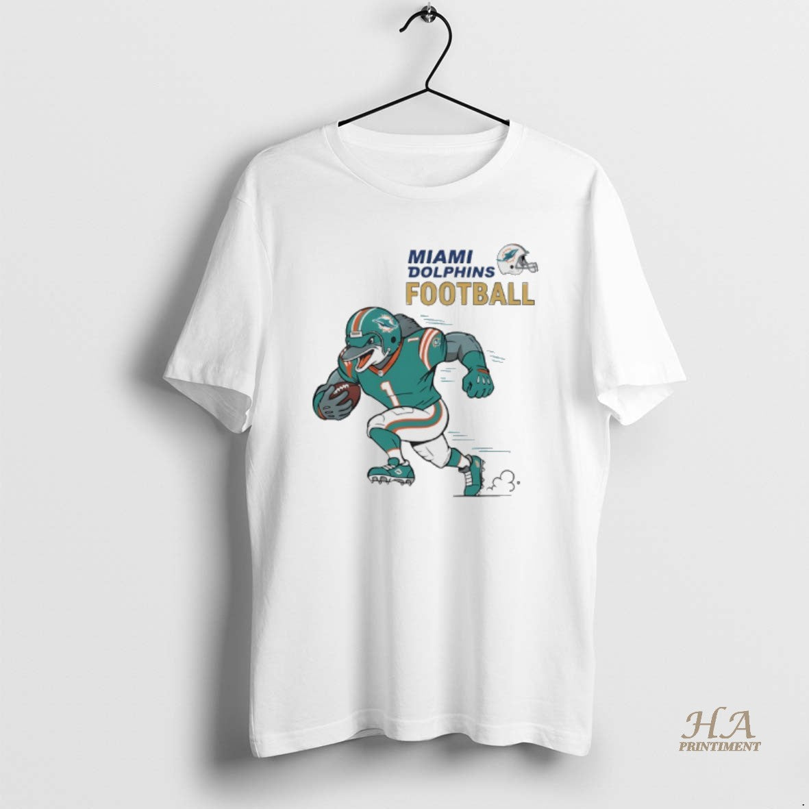 Official Miami Dolphins Football Aqua Rush Mascot