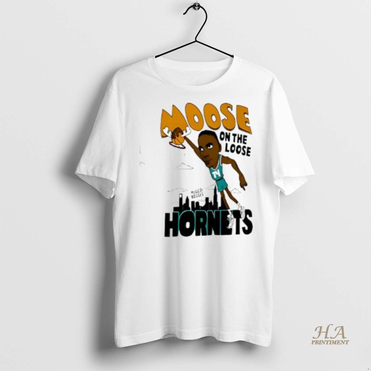 Official Moose On The Loose Hornets Cartoon Shirt