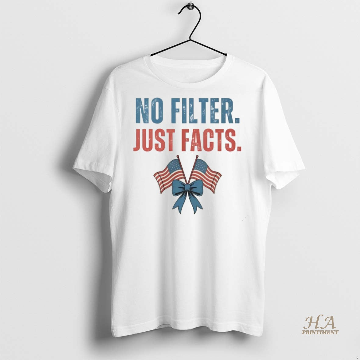 Official No Filter Just Facts Usa Flag Christmas Shirt
