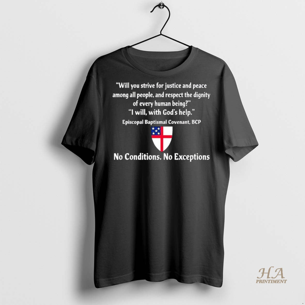 Official No Conditions No Exceptions Will You Strive For Justice Shirt