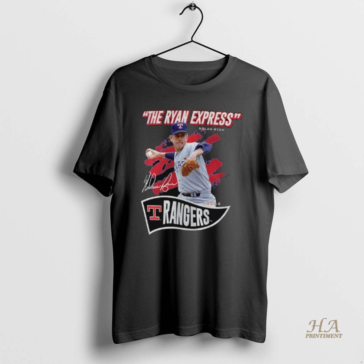 Official Nolan Ryan Texas Rangers The Ryan Express Baseball Player Mlb Signature