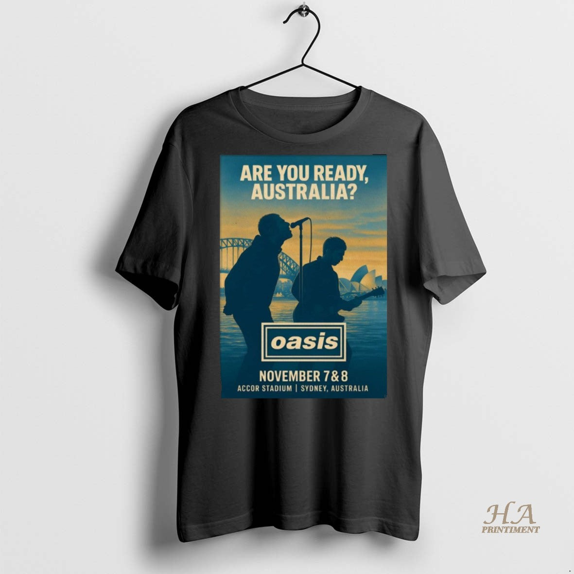 Official Oasis Nov 7 8 2025 Accor Stadium Sydney Australia Shirt