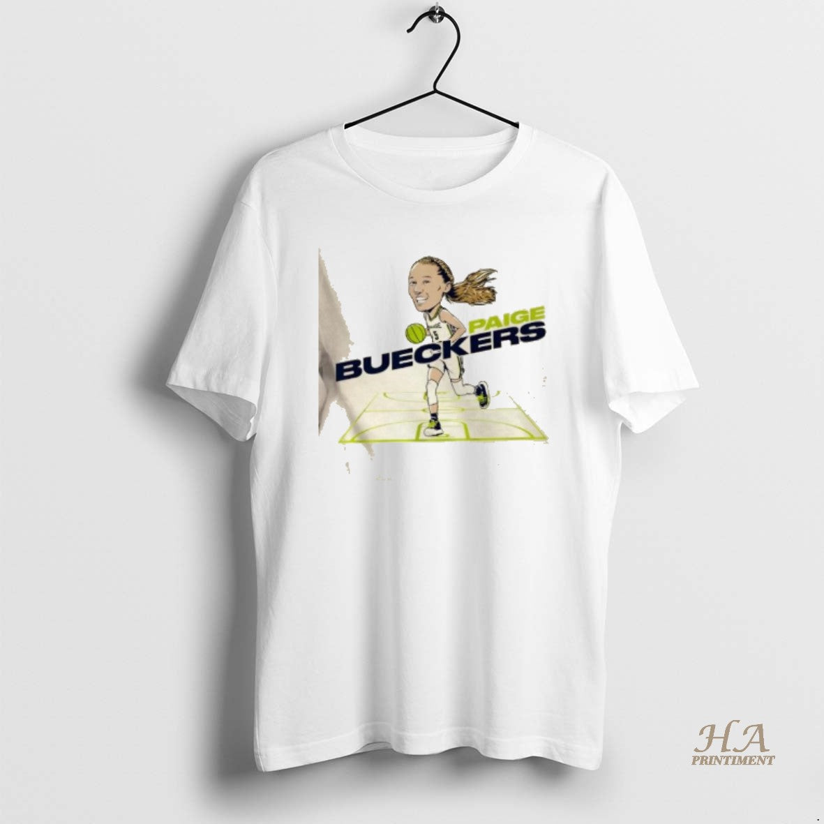 Official Paige Bueckers Dallas Wings Womens Basketball Caricature