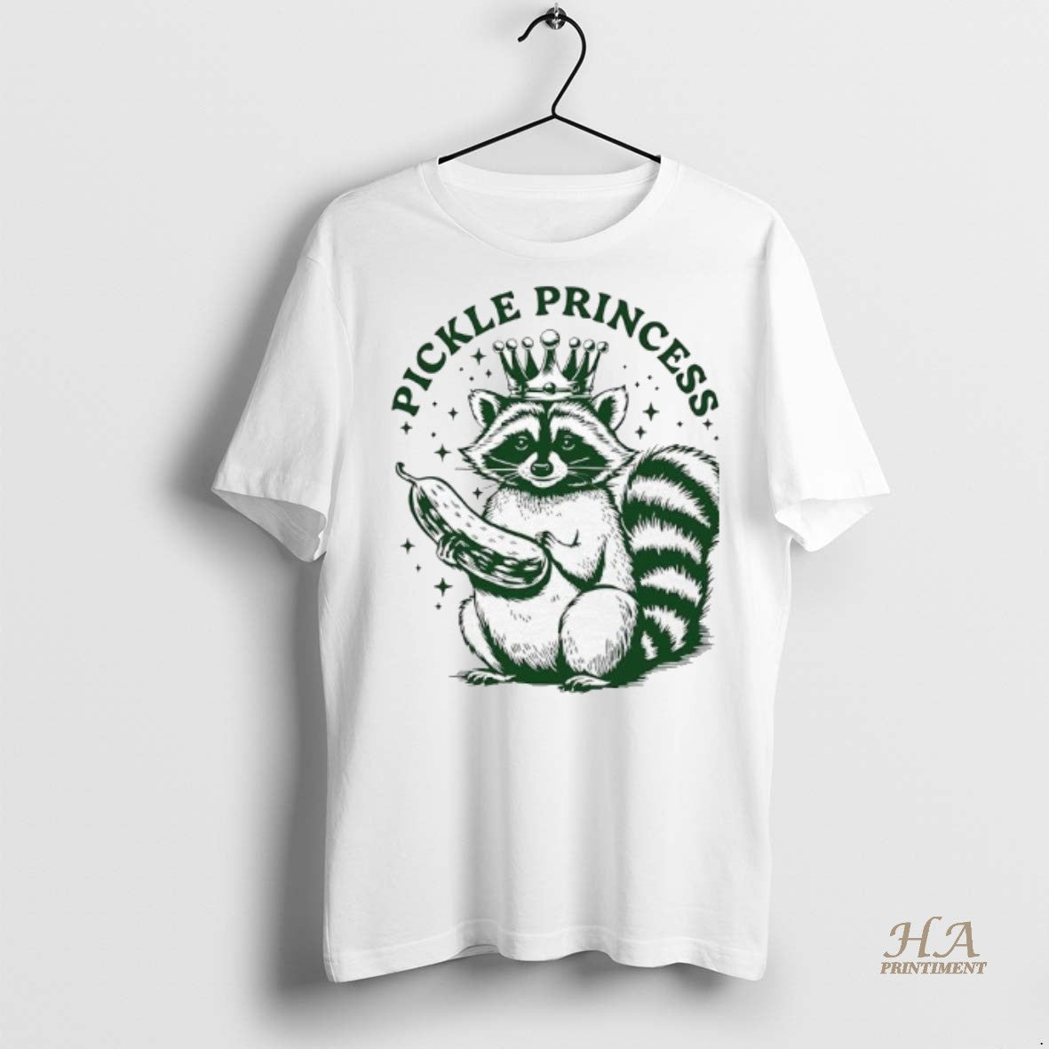 Official Pickle Princess Raccoon Crown Graphic Shirt