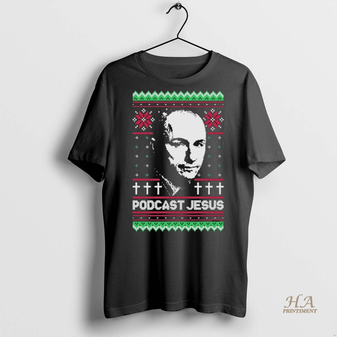 Official Podcast Jesus Ugly Christmas Shirt