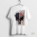 Official Punish Tyranny Skull Flag Flowing Paint Shirt