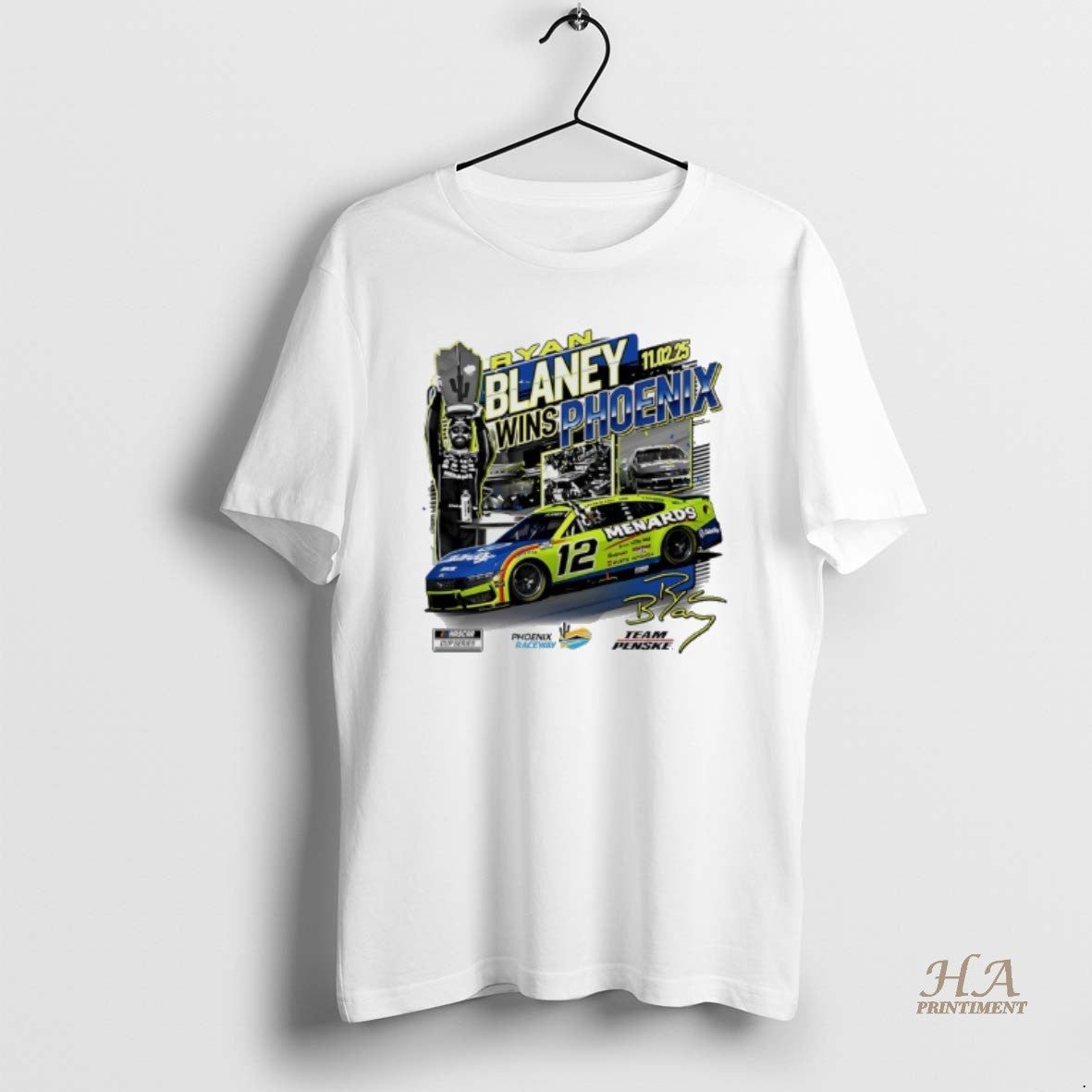 Official Ryan Blaney 2025 Nascar Cup Series Championship Race Winner Signature