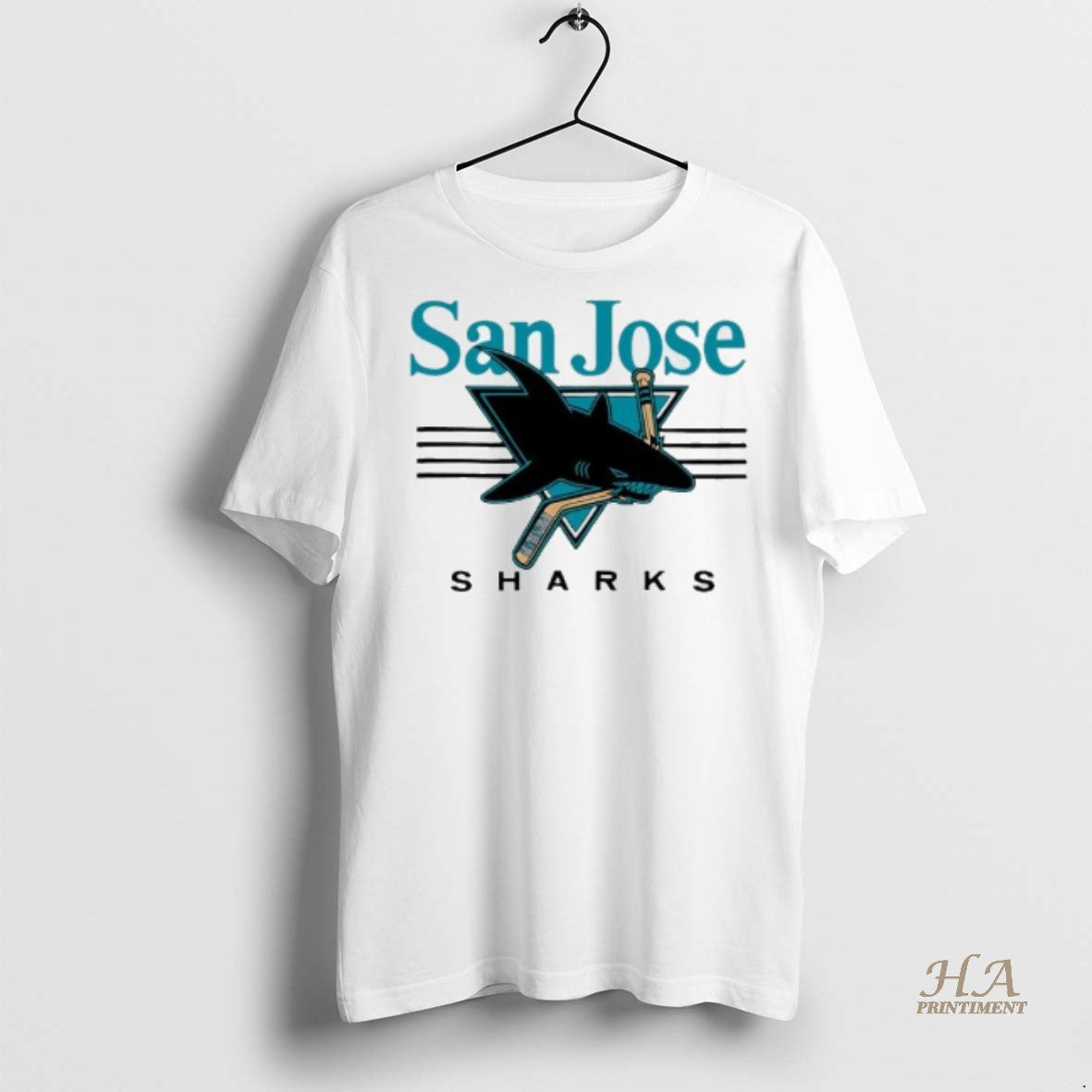 Official San Jose Sharks Homage Heritage Retro Stripe Comfy Shirt
