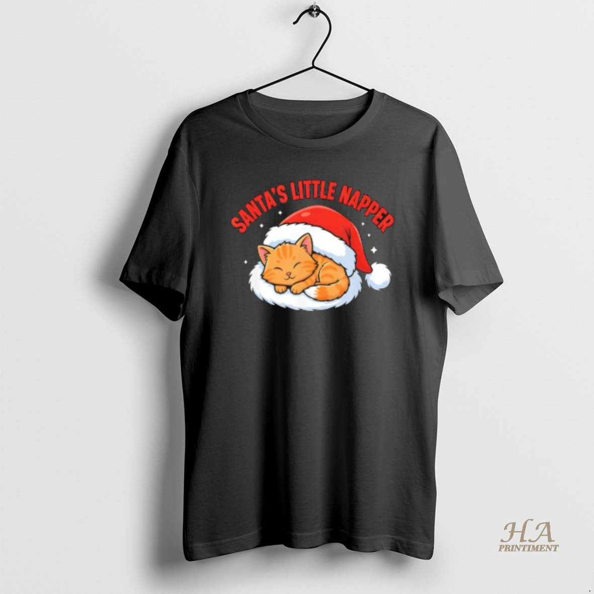 Official Santas Little Napper Cute Christmas Funny Cat