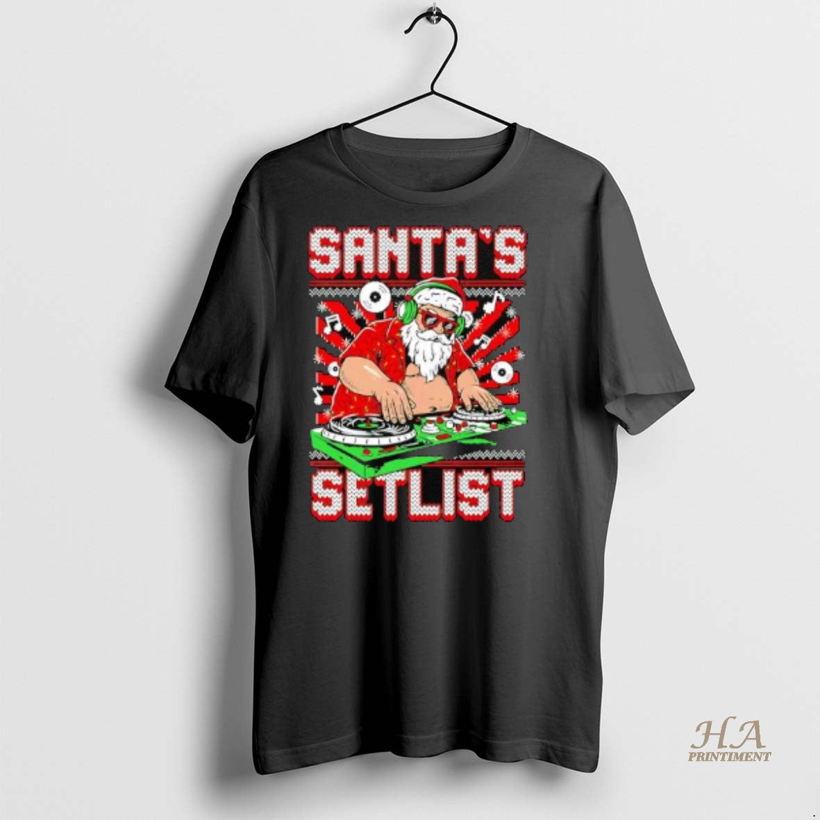 Official Santas Play Dj Setlist Ugly Shirt
