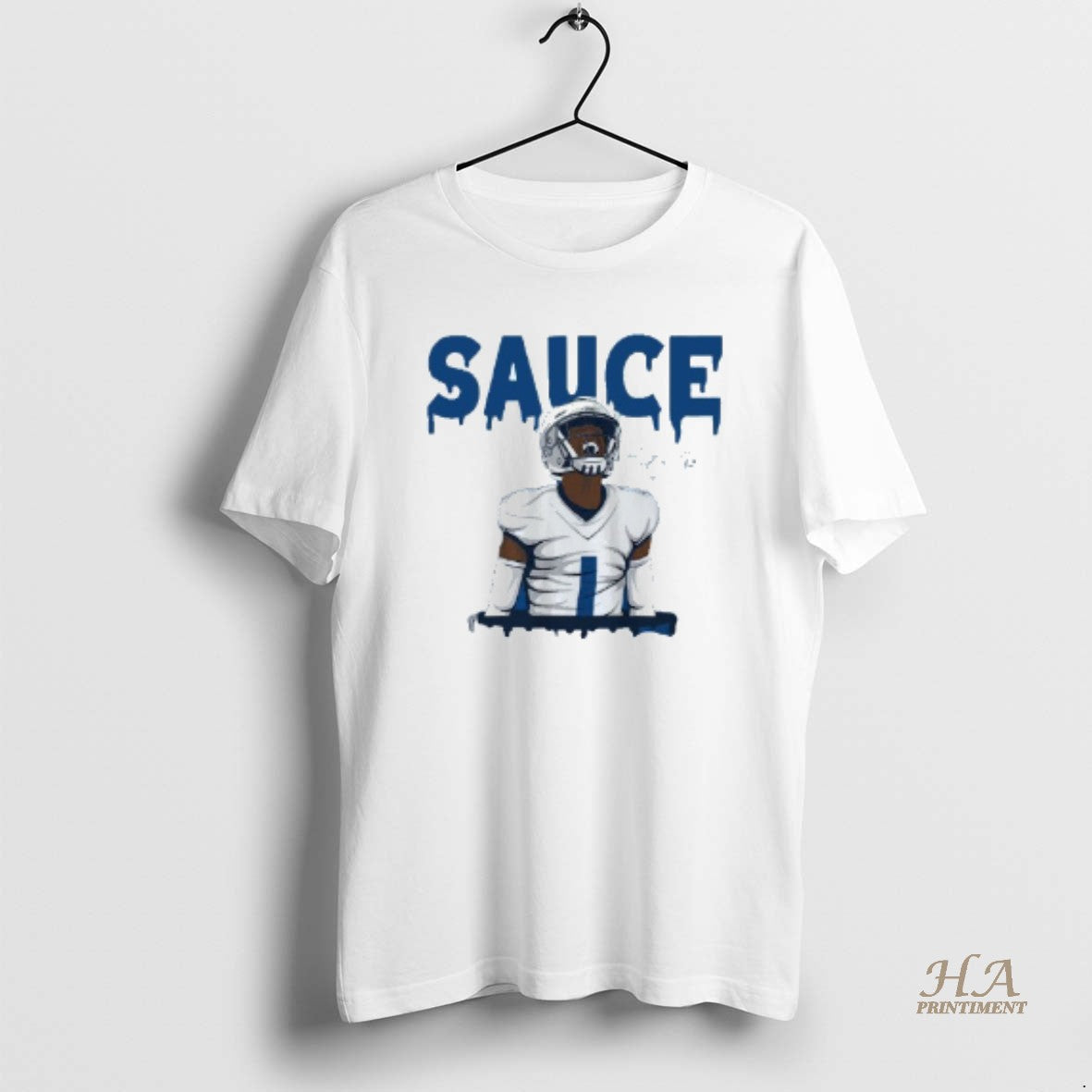 Official Sauce Gardner Indianapolis Colts Signature The Drip Mens White Tee