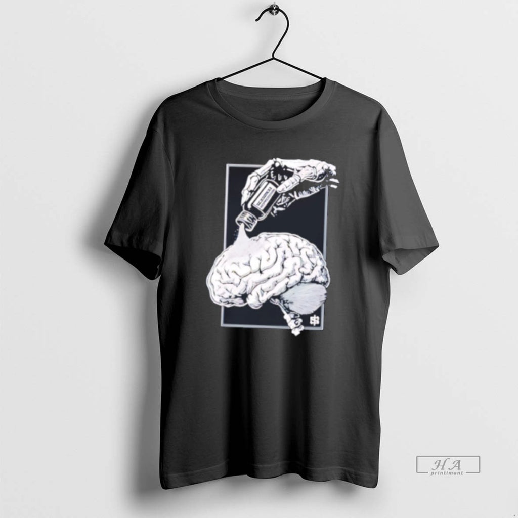 Official Seasonal Depression Skeletal Hand Brain Tee