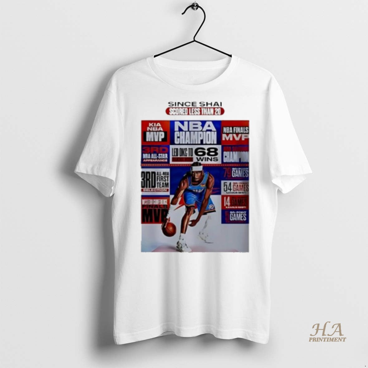 Official Shai Gilgeous Alexander Okc Thunder Wins All Achievements Career Shirt