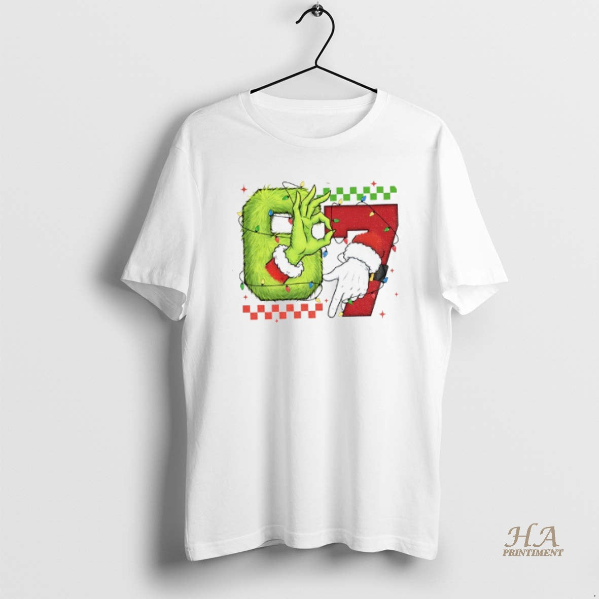 Official Six Seven 6 7 Christmas Grinch Hand Christmas Green Guy