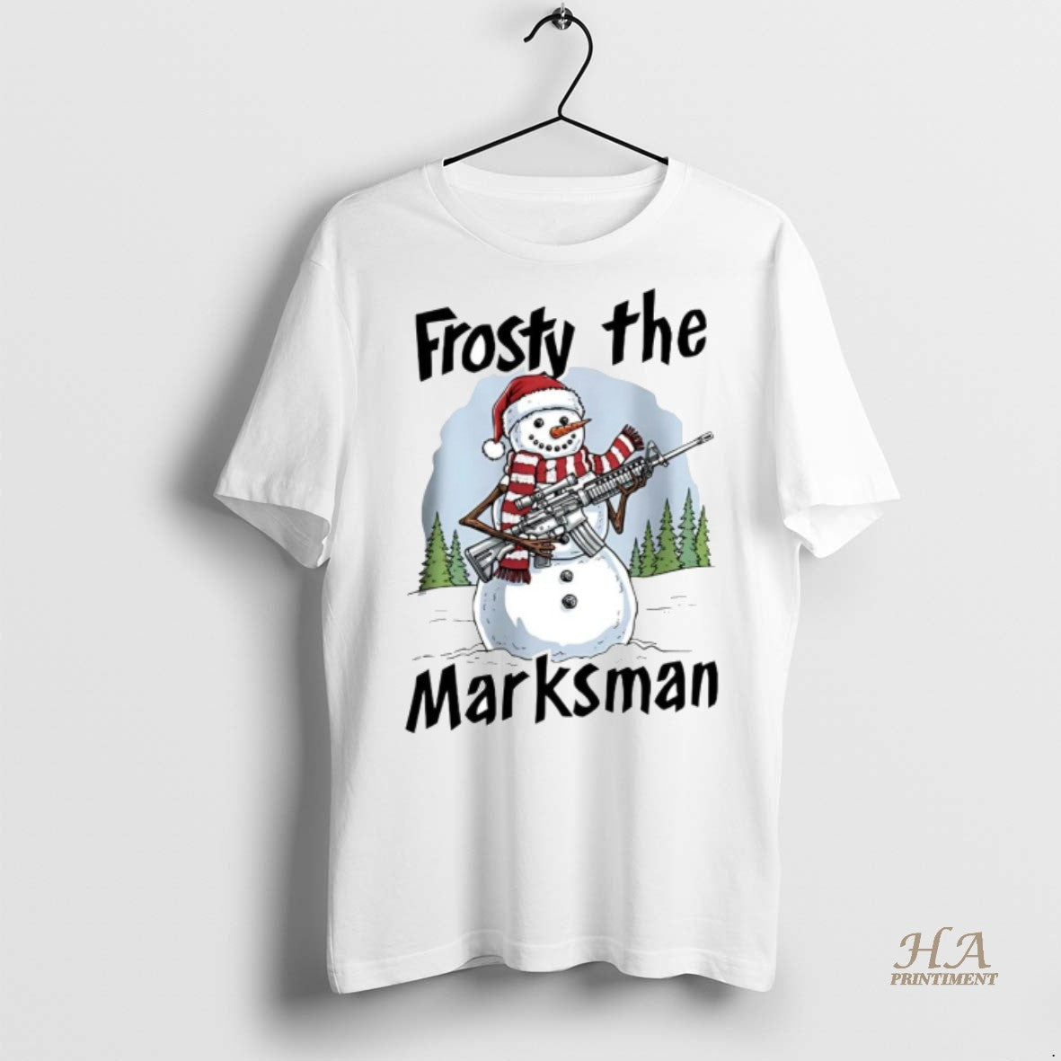 Official Snowman Frosty The Marksman Christmas Shirt