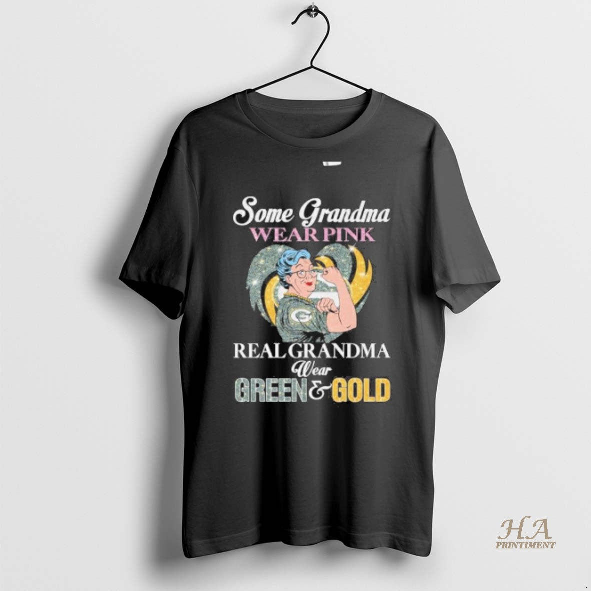 Official Some Grandma Wear Pink Real Grandma Wear Green And Gold Shirt