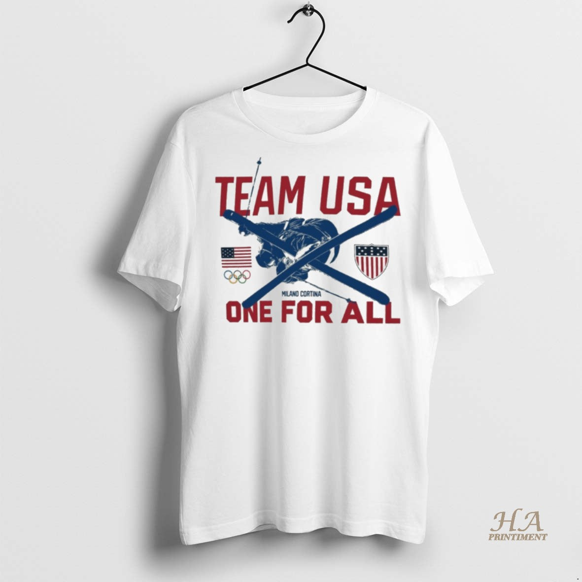 Official Team Usa One For All 2026 Winter Olympics Freestyle Skiing Shirt