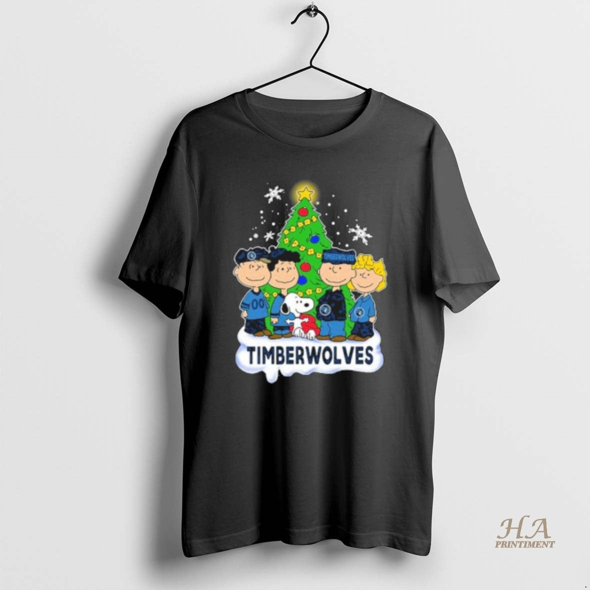 Official The Peanuts Minnesota Timberwolves Merry Christmas