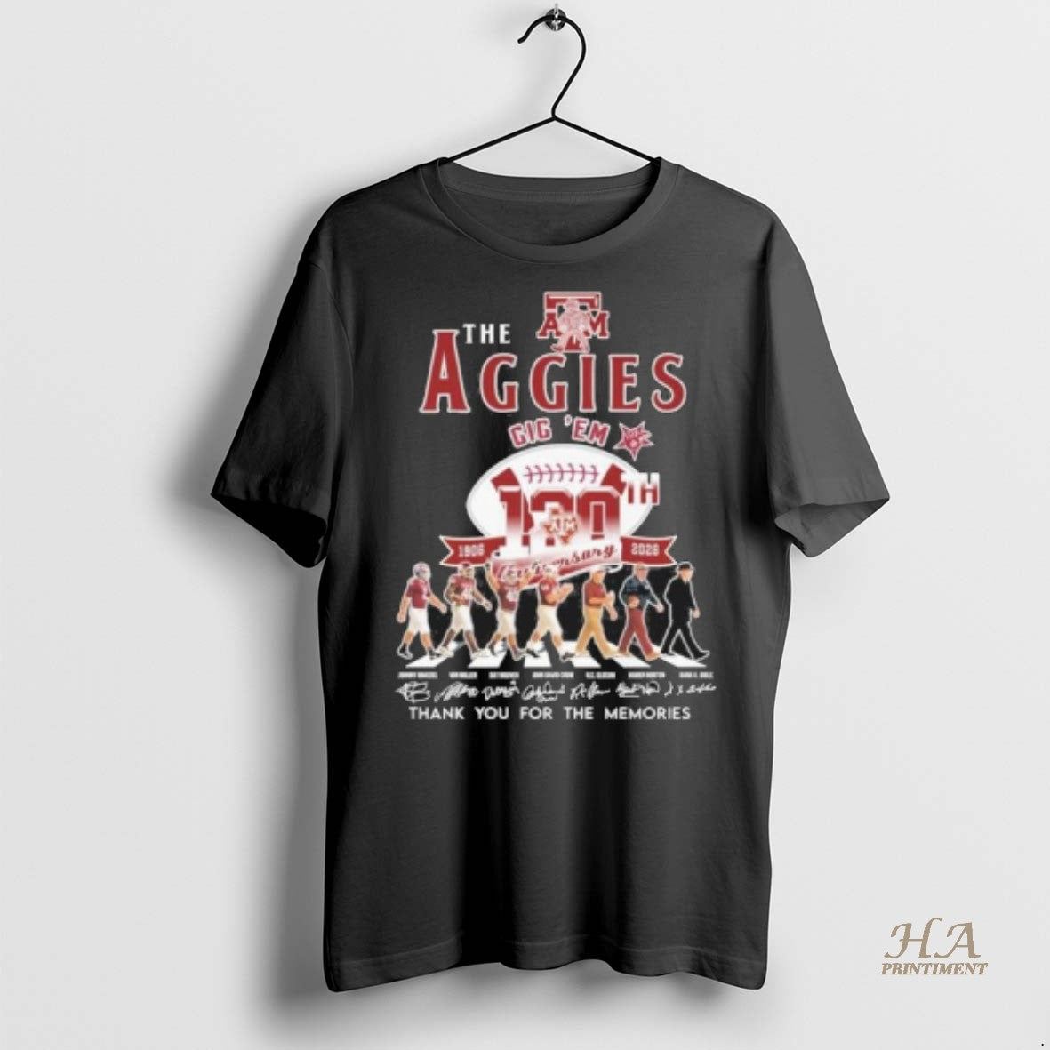 Official The Texas Am Aggies Abbey Road Gig Em 120th Anniversary Shirt