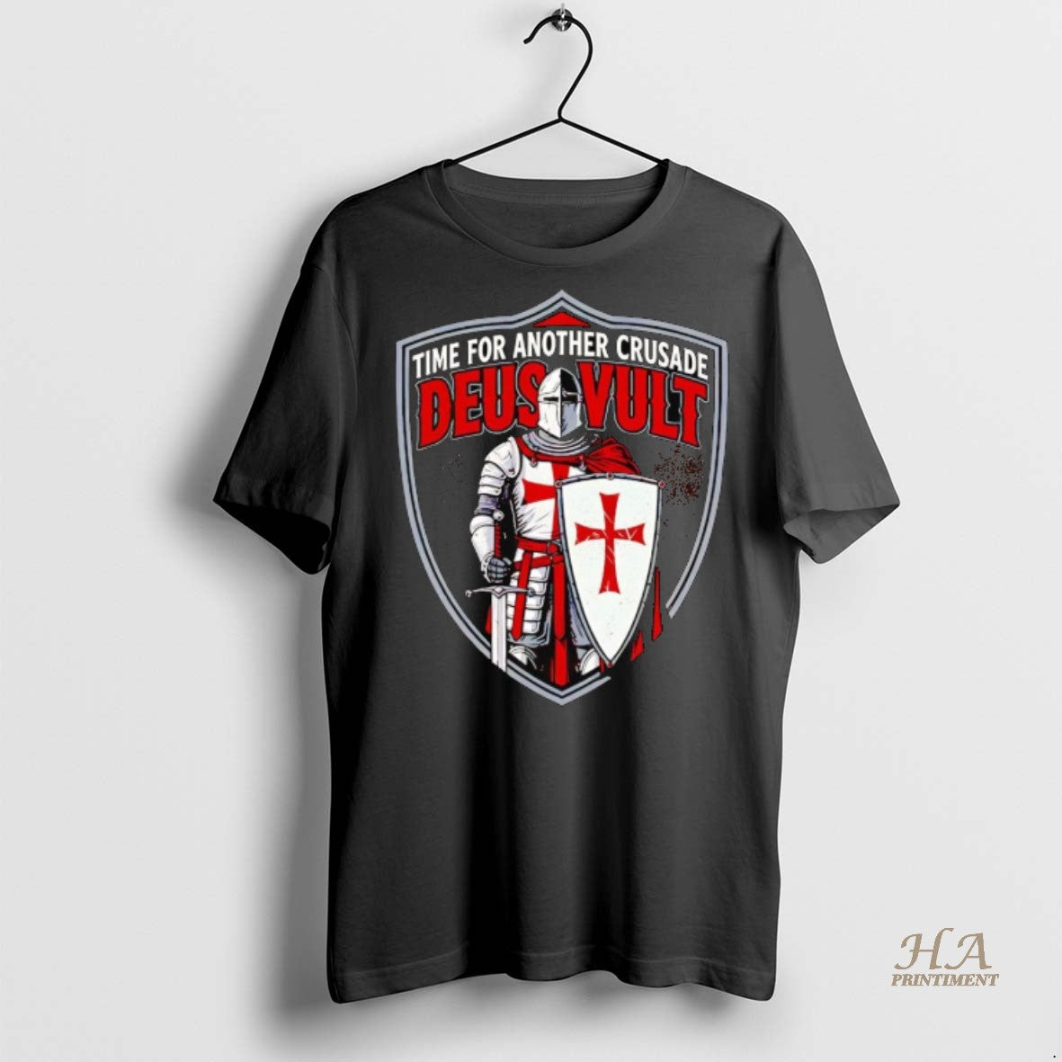 Official Time For Another Crusade Deus Vult Shirt