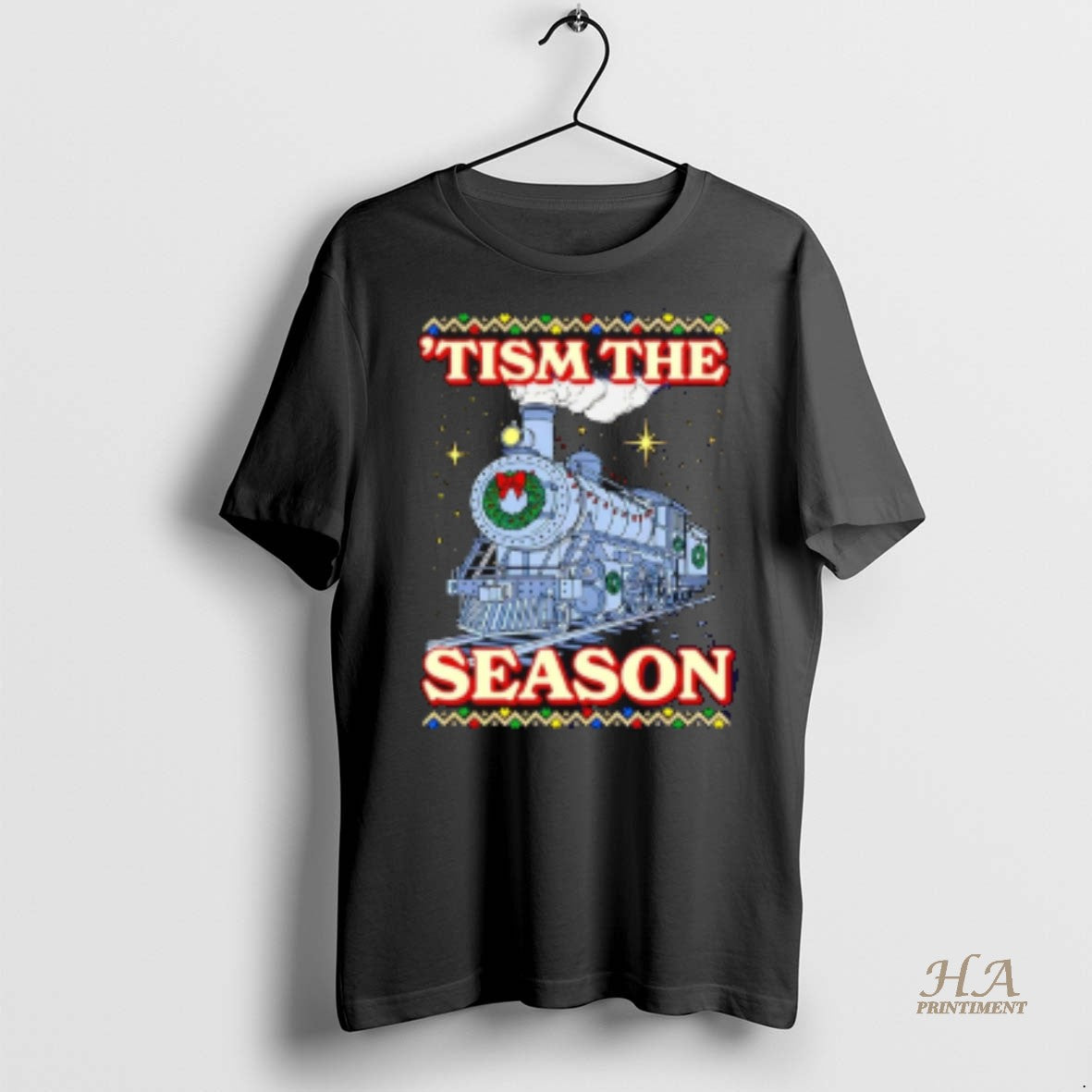 Official Tism The Season Train Ugly Christmas Shirt