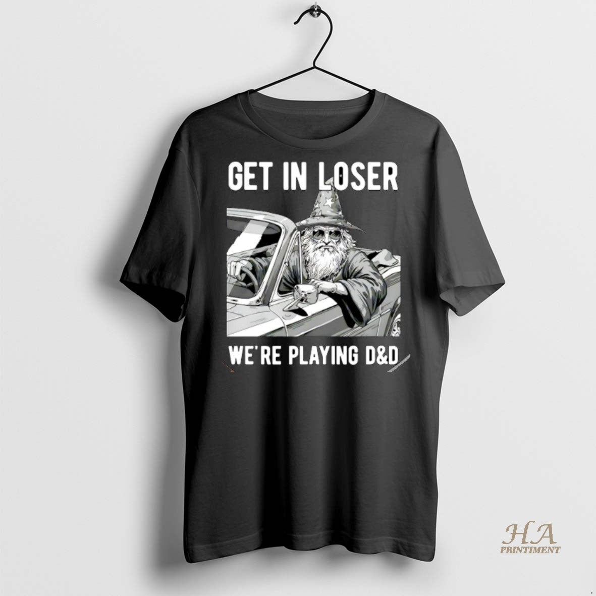 Official Wizard Get In Loser Were Playing Dd Retro Christmas Shirt