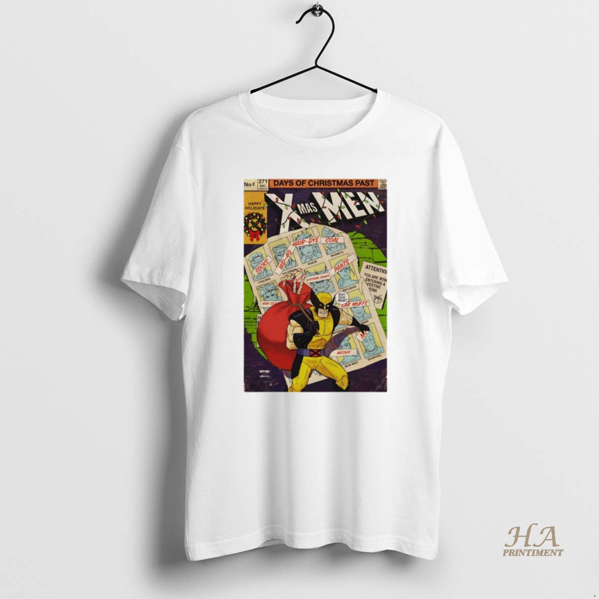 Official Wolverine Days Of Christmas Past Xmas Men White