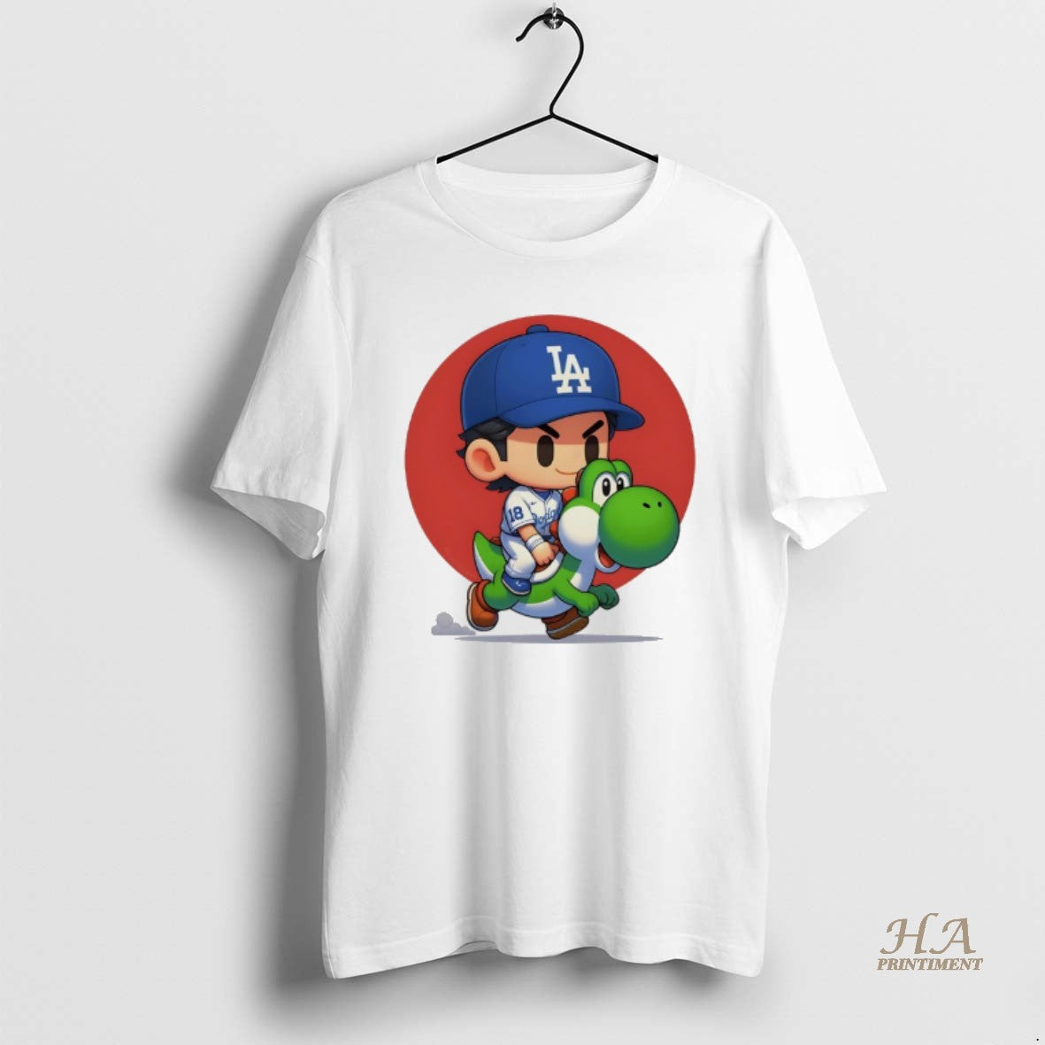 Official Yoshi Yoshinobu Yamamoto Dinosaurs Los Angeles Dodgers Cartoon