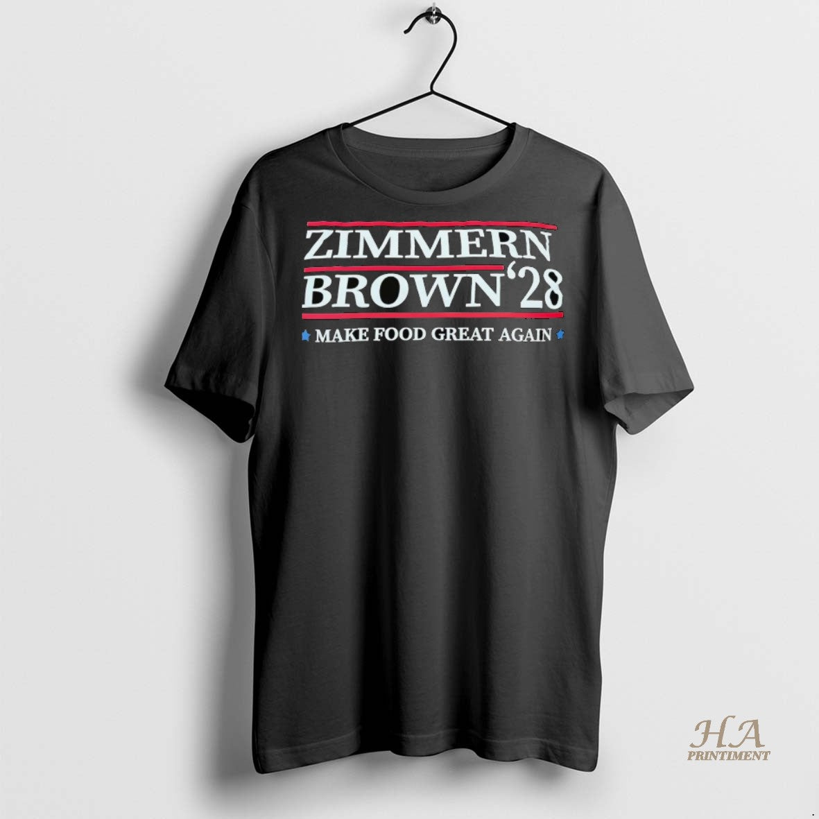 Official Zimmern Brown 2028 Make Food Great Again Shirt