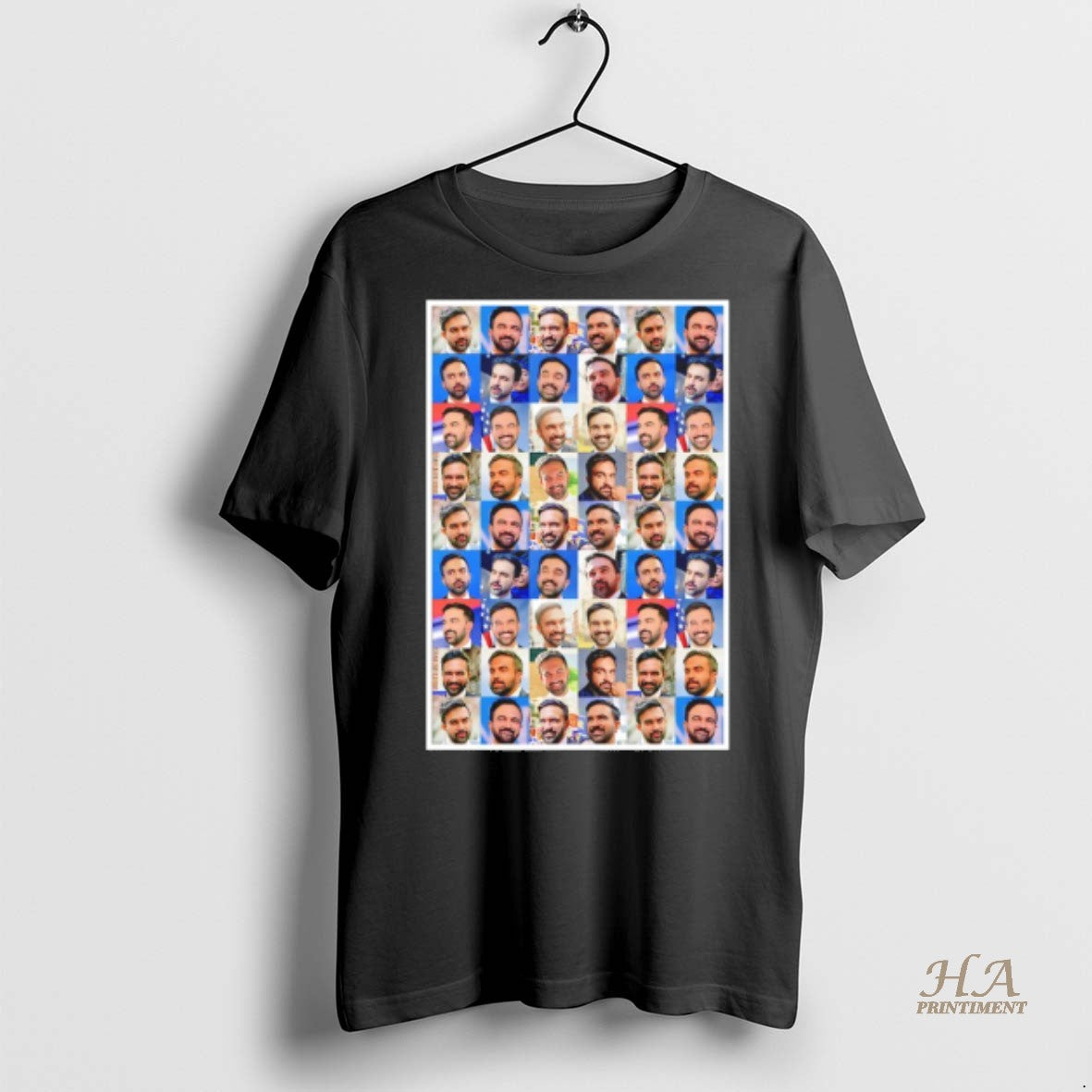 Official Zohran Mamdani New York City Mayor Aop Big Head Moments Shirt