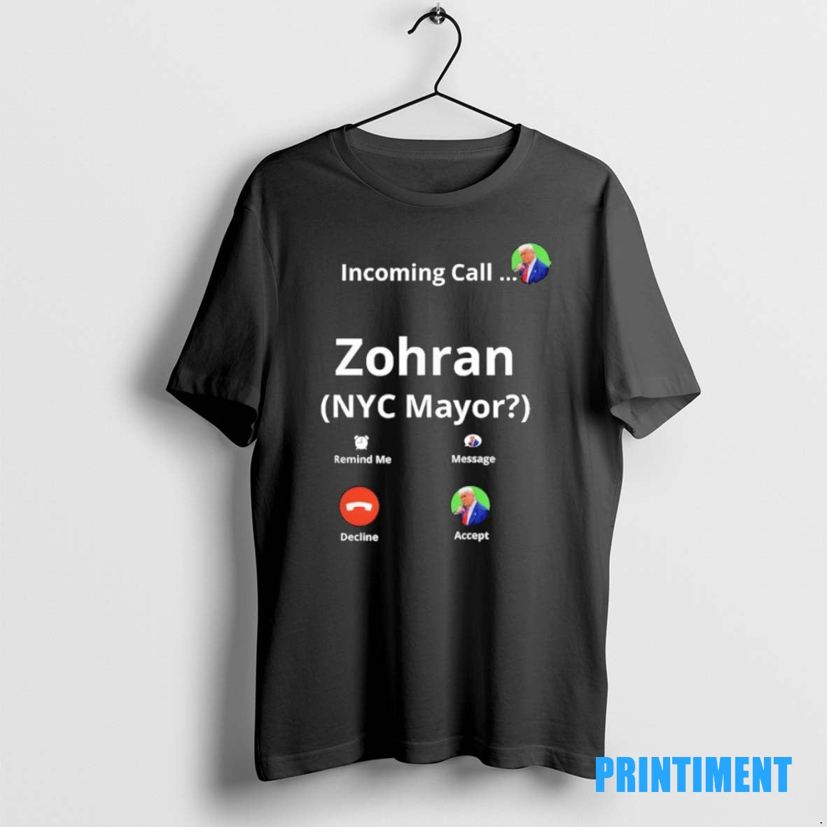 Official Zohran Mamdani For Nyc Mayor Funny Fake Call Screen Graphic Tee Sweater