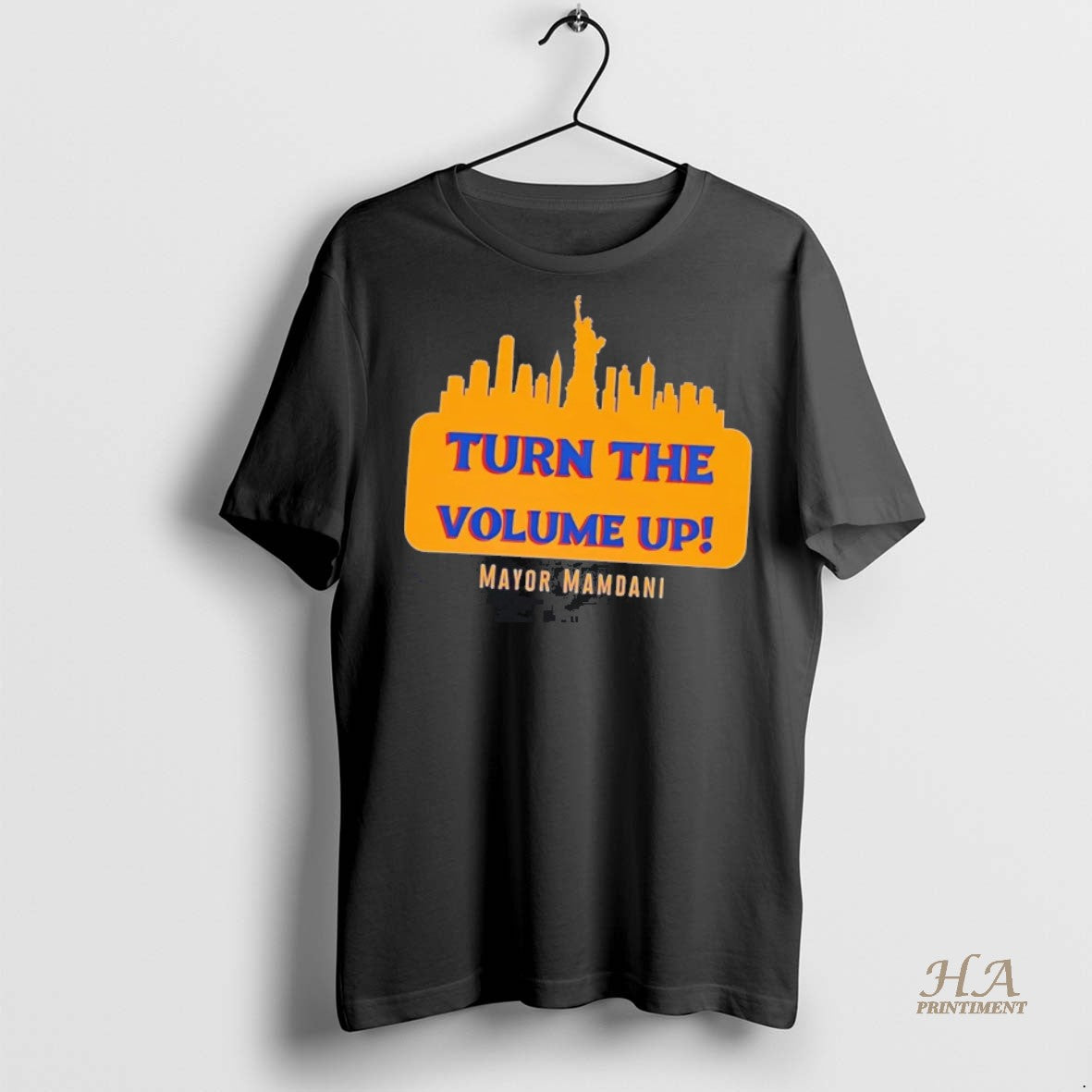 Official Zohran Mamdani Turn The Volume Up Ny Skyline Shirt