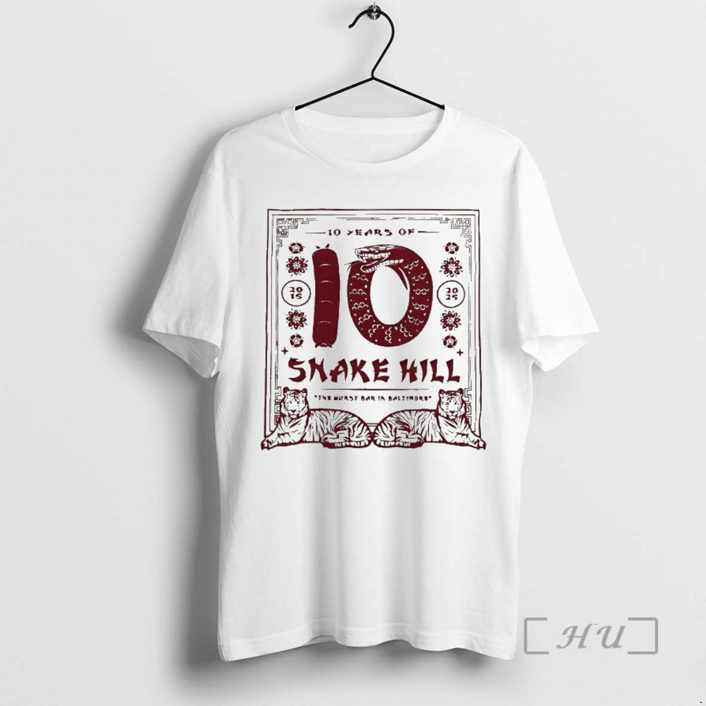 Officials 10 Years Of Snake Hill The Wurst Bar In Baltimore Premium T Shirts Sweater