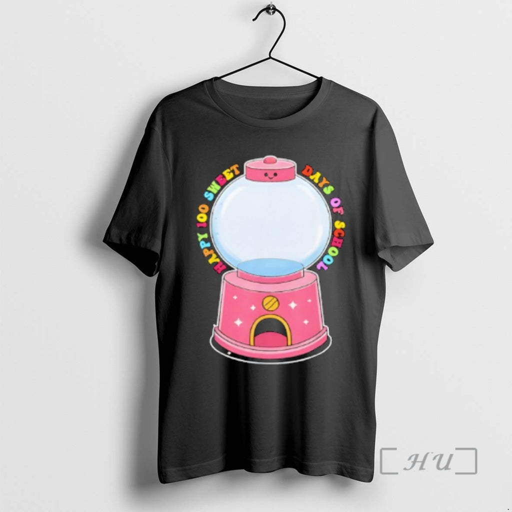 Officials 100 Days Of School Gumball Machine Empty Diy Project Blank Premium T Shirts Sweater