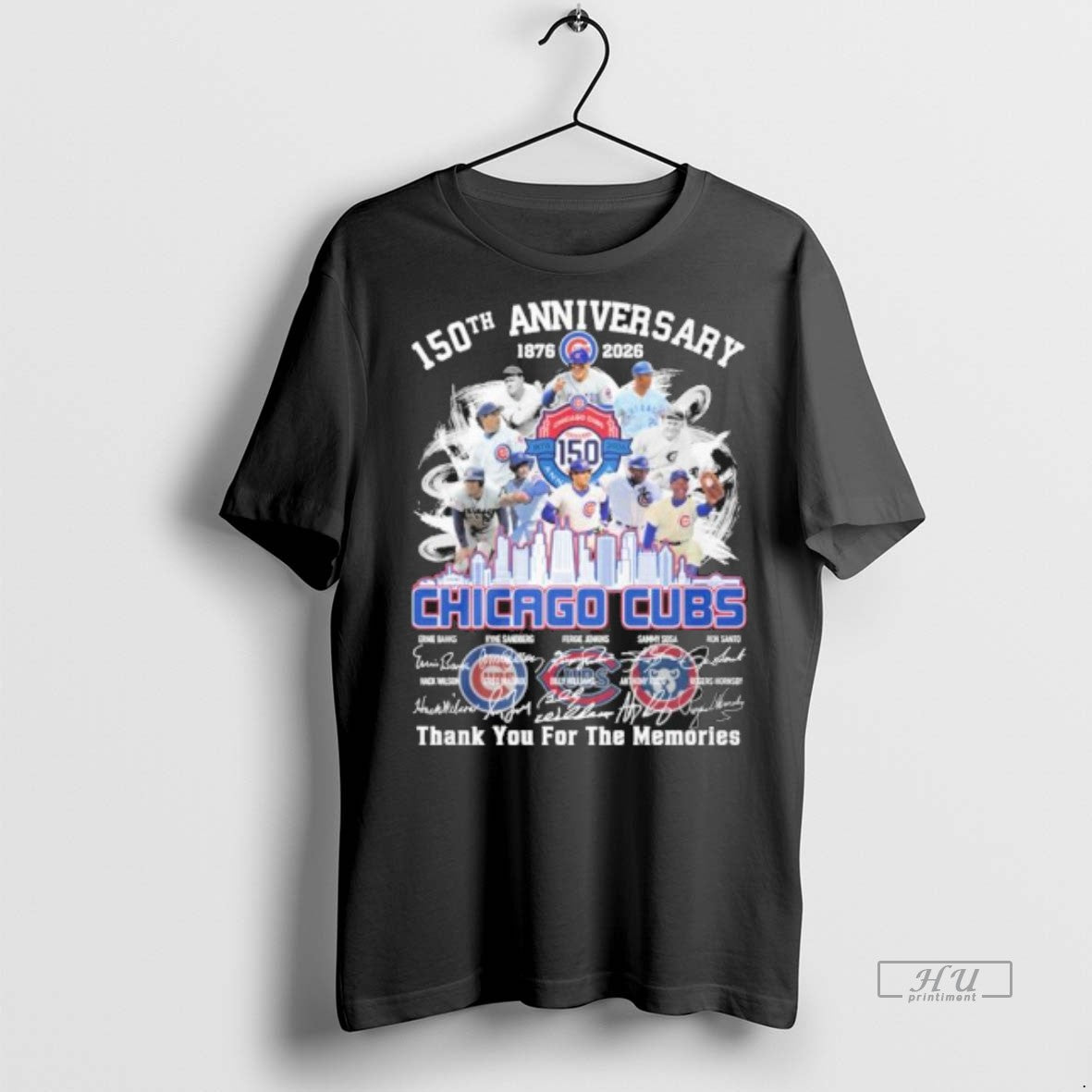 Officials 150th Anniversary 1876 2026 Chicago Cubs Teams Signatures Premium Tee Shirt Sweater