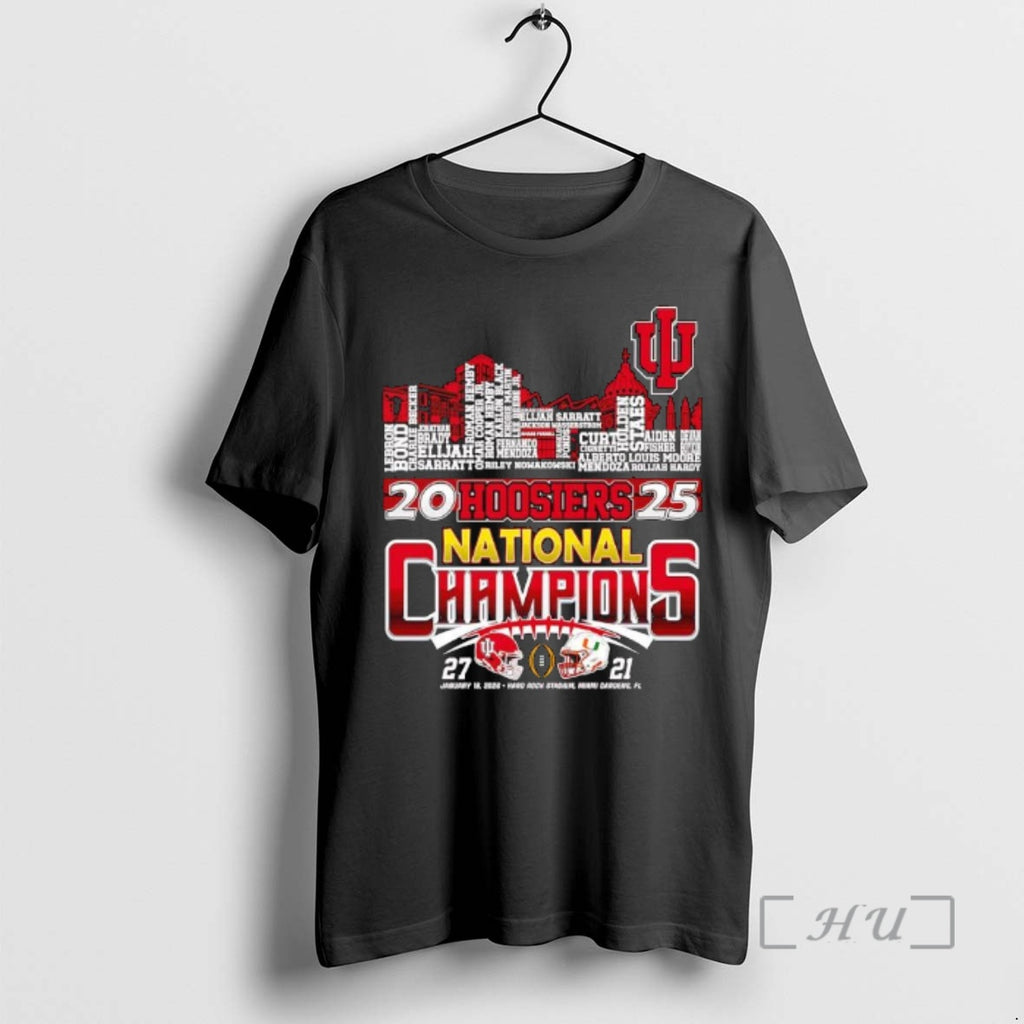 Officials 2025 Hoosiers National Champions January 19th 2026 Miami Gardens Fl List Of Player Names