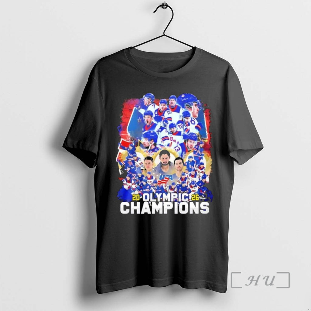 Officials 2026 Olympic Champions Usa Hockey Team Players Graphic