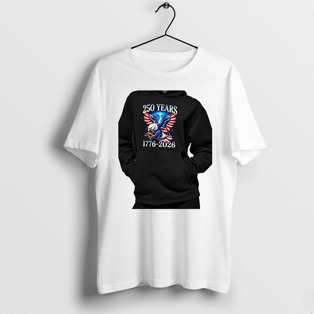 Officials 250 Years Anniversary American Flag Bald Eagle 1776 2026 Premium T Shirt