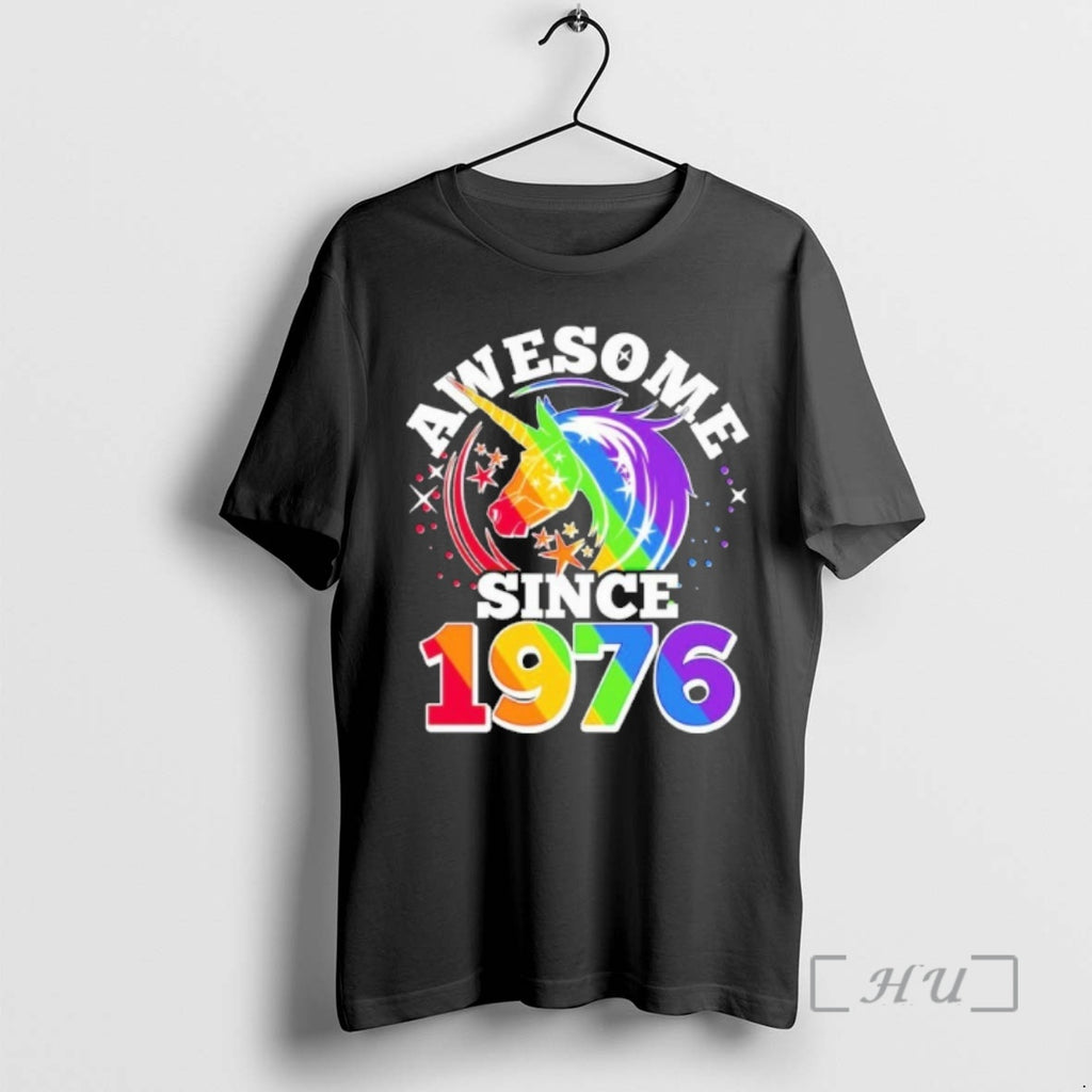 Officials 50th Birthday Rainbow Unicorn Awesome Since 1976